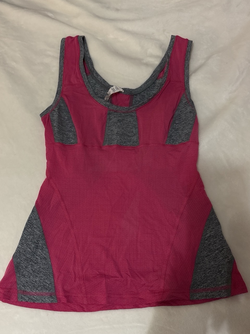 Discontinued lululemon athletica Pink and Gray Performance Tank